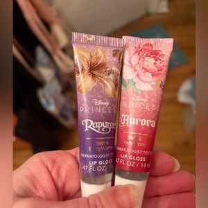 Bath and body works Disney princess lip gloss Aurora and Rapunzel